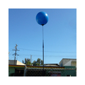 Car Dealer Depot Reusable Balloon Ground Pole Kit W/ Fence Base: Happy Face 551-HA
